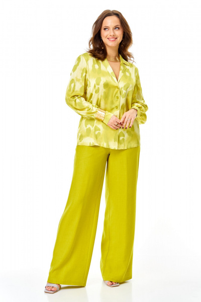 Блуза, брюки Ольга Стиль С-995 желтый - фото 10