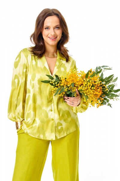 Блуза, брюки Ольга Стиль С-995 желтый - фото 2