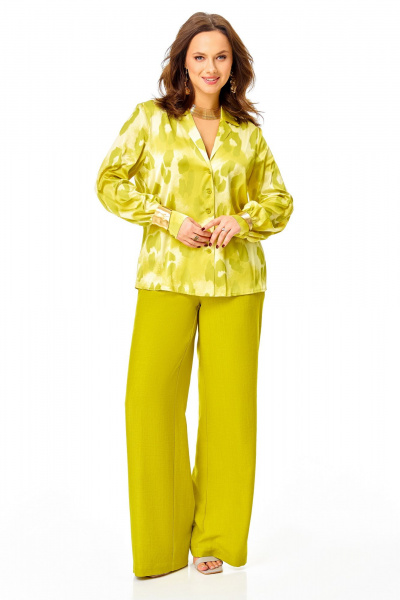 Блуза, брюки Ольга Стиль С-995 желтый - фото 1