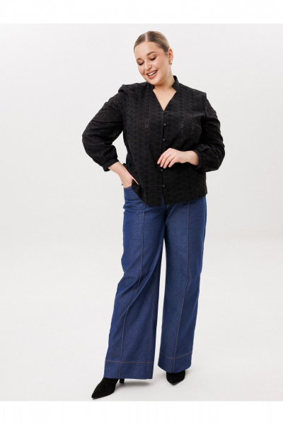 Блуза AVA fashion М-168 черный - фото 4