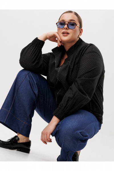 Бомбер AVA fashion М-169 черный - фото 17