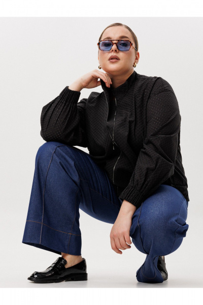 Бомбер AVA fashion М-169 черный - фото 16