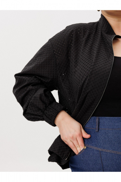 Бомбер AVA fashion М-169 черный - фото 8