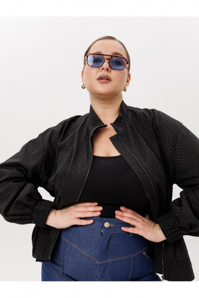 Бомбер AVA fashion М-169 черный - фото 7