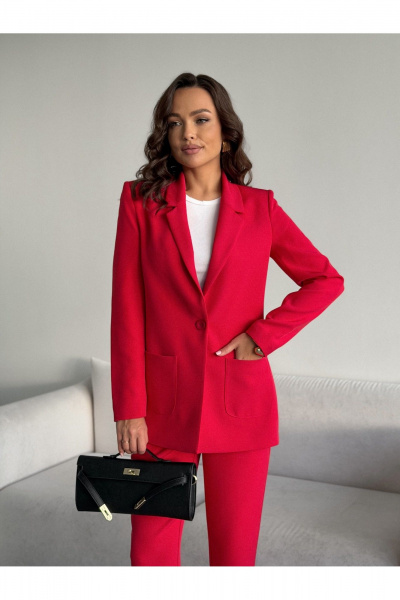 Брюки, жакет Dilana VIP 2056/1 малина - фото 13