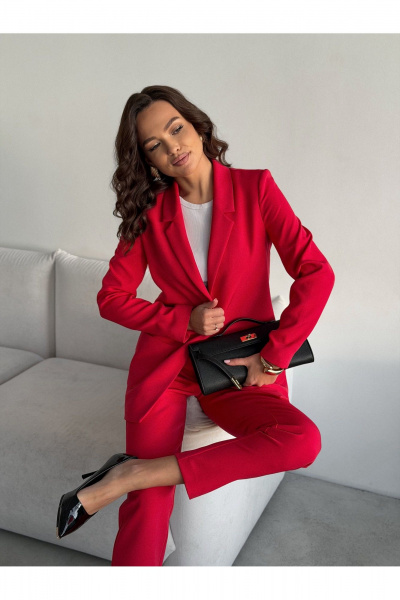 Брюки, жакет Dilana VIP 2056/1 малина - фото 11