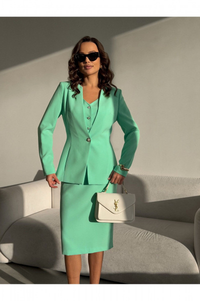 Жакет, платье Dilana VIP 2106/1 мята - фото 6