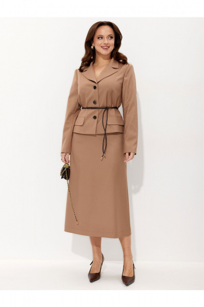 Жакет, юбка Liona Style 962 карамаель - фото 1