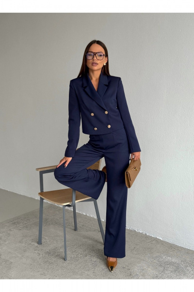 Брюки, жакет Dilana VIP 2122 синий - фото 9