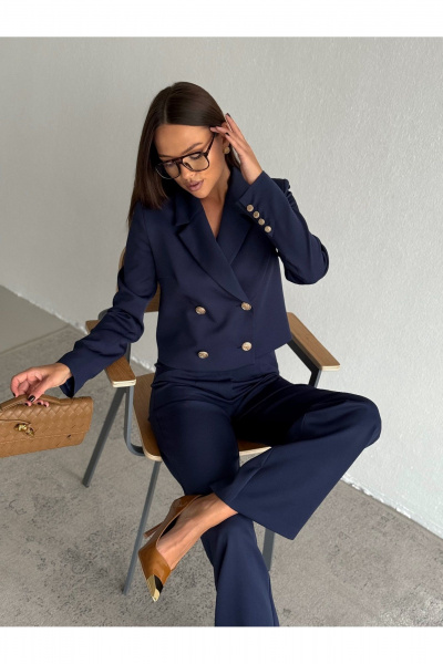 Брюки, жакет Dilana VIP 2122 синий - фото 8