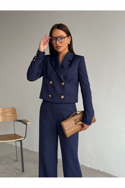Брюки, жакет Dilana VIP 2122 синий - фото 5