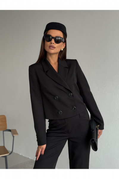 Брюки, жакет Dilana VIP 2122 черный - фото 3