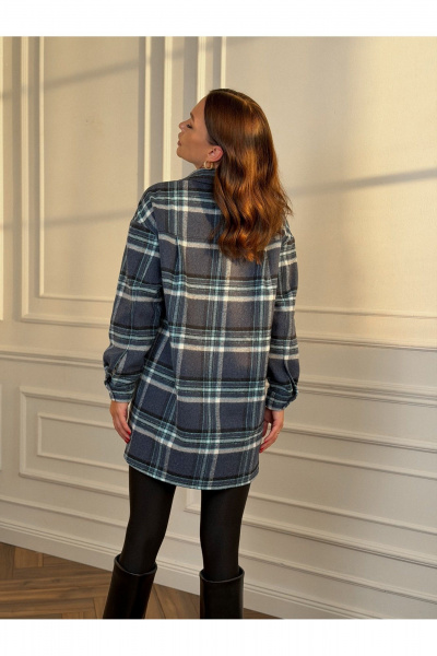 Рубашка Dilana VIP 2127 сине-голубой - фото 7