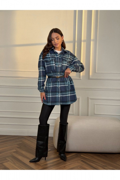 Рубашка Dilana VIP 2127 сине-голубой - фото 5