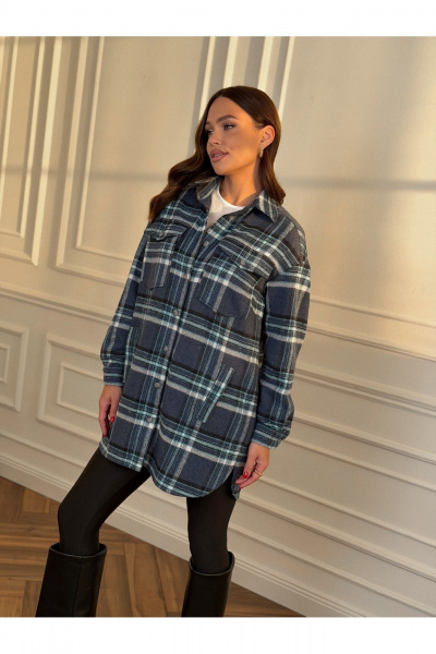 Рубашка Dilana VIP 2127 сине-голубой - фото 2