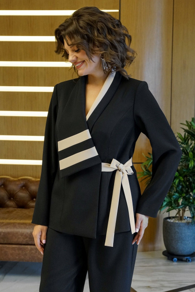 Брюки, жакет Alani Collection 2280 черный - фото 5