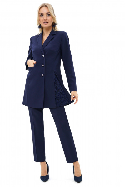 Брюки, жакет Alani Collection 2488 синий - фото 3