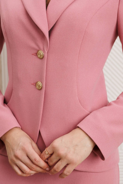 Жакет, юбка Мода Юрс 25-2942 розовый - фото 3