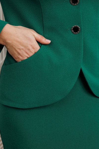 Жакет, юбка Мода Юрс 25-2942 зеленый - фото 4