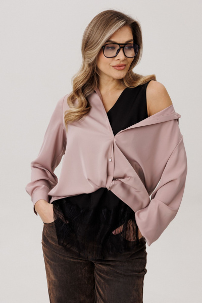 Блуза Anelli 1663 розоватая_нежность - фото 7