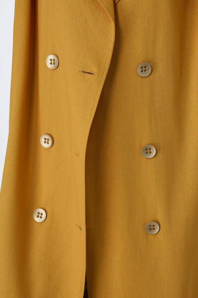 Платье-тренч из льняной ткани с классическим дизайном Anelli 1029 янтарь - фото 10