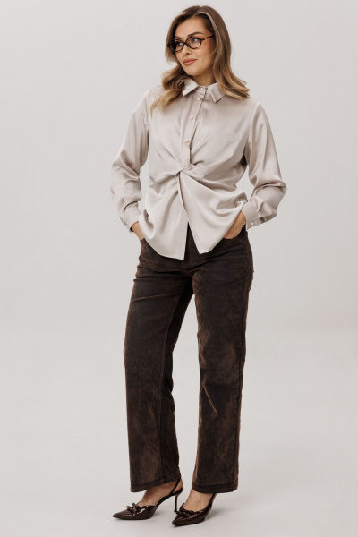 Блуза Anelli 1791 айс_латте - фото 3