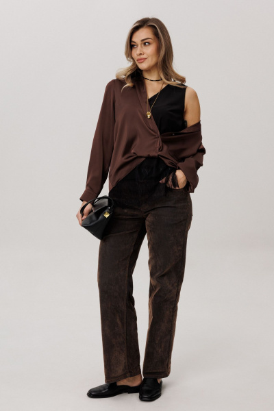 Блуза Anelli 1663 горький_шоколад - фото 5