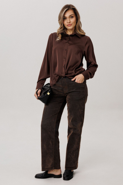 Блуза Anelli 1663 горький_шоколад - фото 3