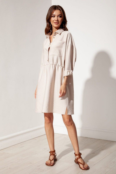 Платье S_ette S5031 светло-бежевый - фото 1