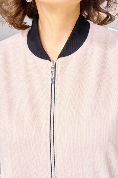 Бомбер V&N Fashion 1101 бежевый - фото 5