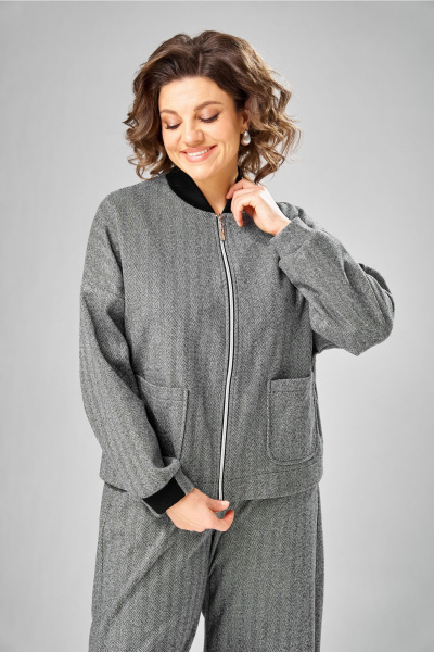 Бомбер V&N Fashion 1101 серый - фото 2