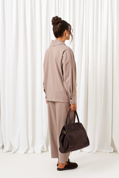 Брюки, рубашка Beautiful&Free 6414 полоска_капучино - фото 6