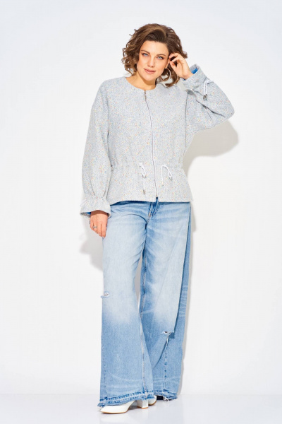 Жакет Liliana 1340н голубой_меланж - фото 6