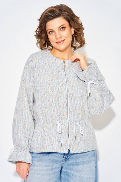 Жакет Liliana 1340н голубой_меланж - фото 5
