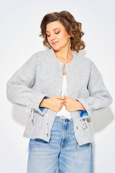 Жакет Liliana 1340н голубой_меланж - фото 2