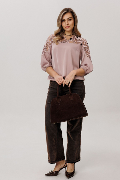 Блуза Anelli 1790.1 пудровый_твист - фото 9