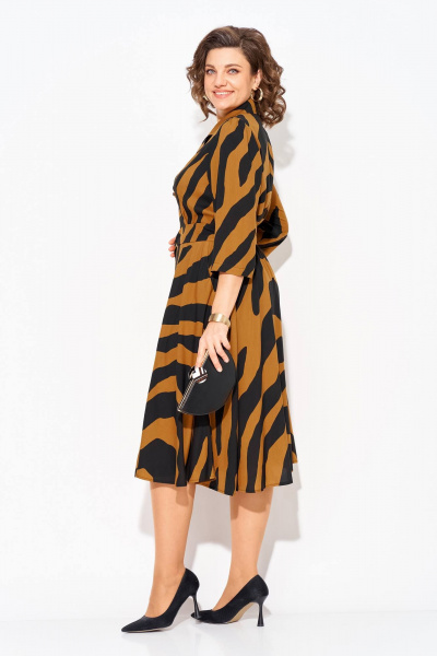 Платье Liliana 1418н карамель_черный - фото 2