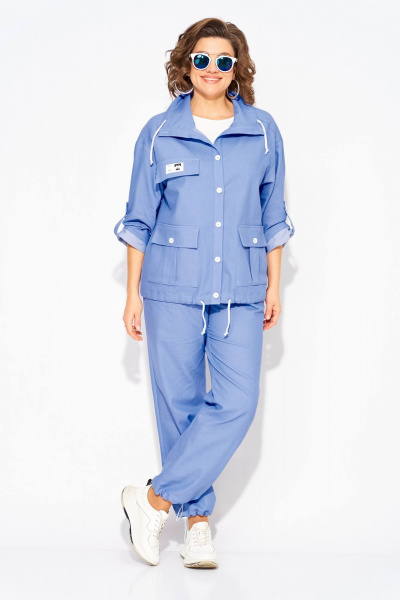 Блуза, брюки Liliana 1445 небесный - фото 4