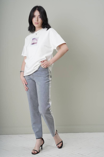 Джинсы из итальянского полотна с лампасами и карманами JRSy 1929 - фото 2