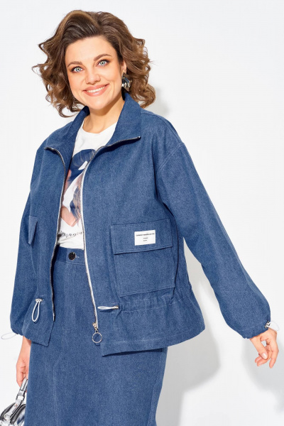 Ветровка, юбка Liliana 1504 джинс - фото 6