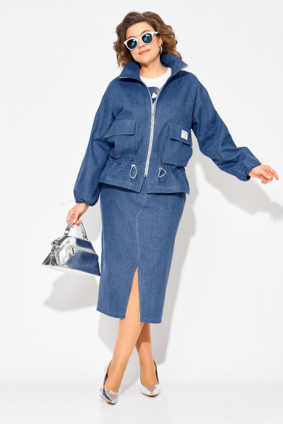 Ветровка, юбка Liliana 1504 джинс - фото 1