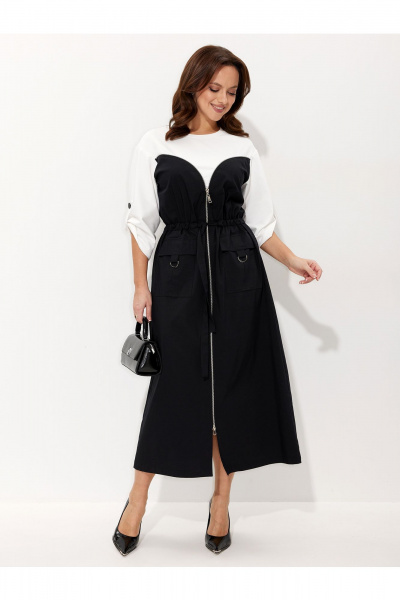 Платье Liona Style 970 черно-белый - фото 6