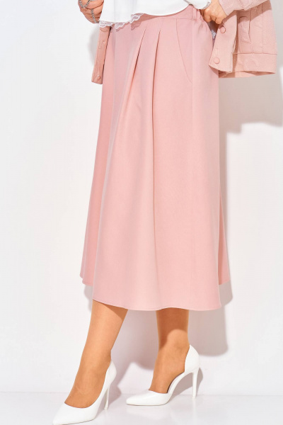 Бомбер, юбка Liliana 1513 пудра - фото 4