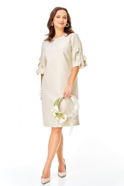 Платье Ольга Стиль С-990 бежевый - фото 1