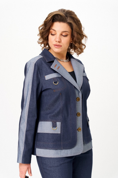 Брюки, жакет Aira Style 24239 синий - фото 10