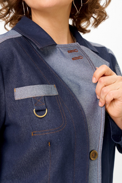 Брюки, жакет Aira Style 24239 синий - фото 7