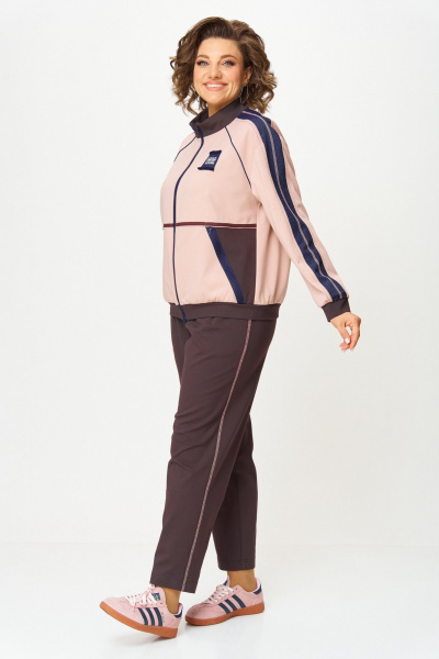 Брюки, бомбер Aira Style 24241 шоколад-пудра - фото 10
