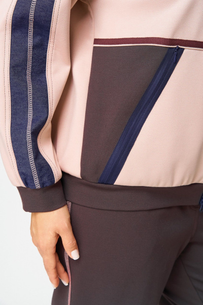 Брюки, бомбер Aira Style 24241 шоколад-пудра - фото 8