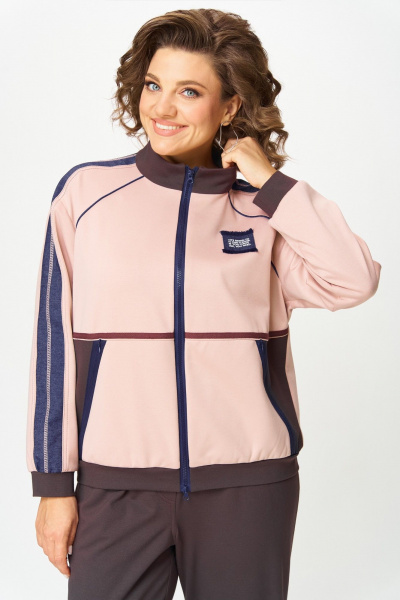 Брюки, бомбер Aira Style 24241 шоколад-пудра - фото 5