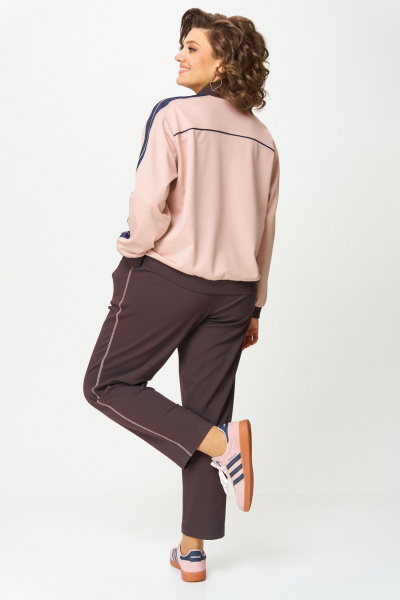 Брюки, бомбер Aira Style 24241 шоколад-пудра - фото 11